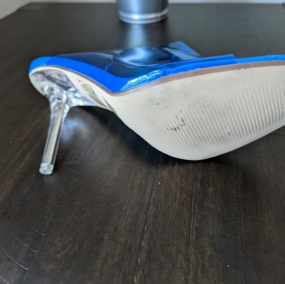 Neon Blue Stilleto Heels - Picture 10 of 13